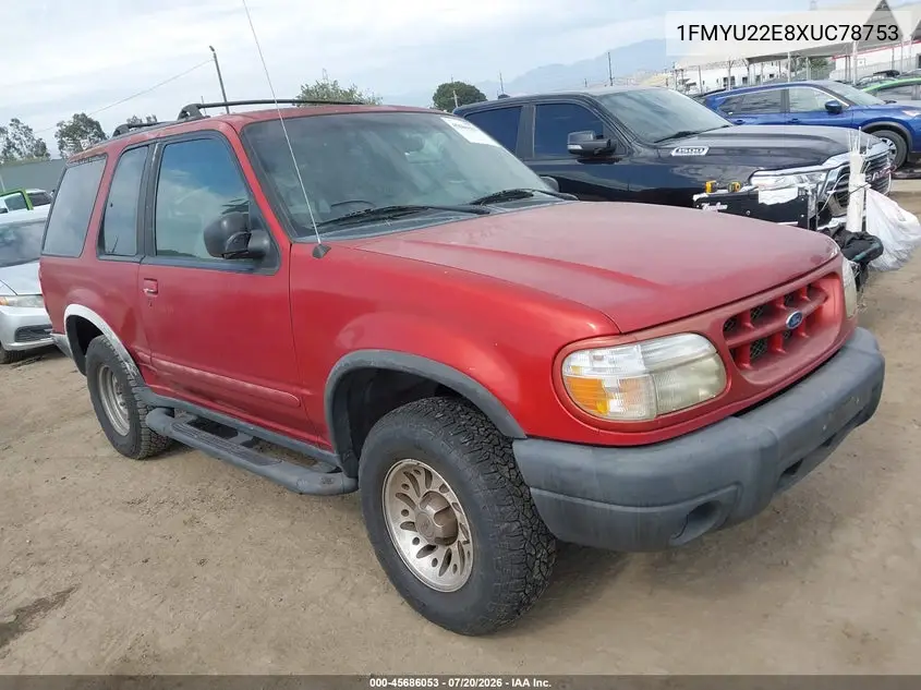 1999 Ford Explorer Sport VIN: 1FMYU22E8XUC78753 Lot: 45686053
