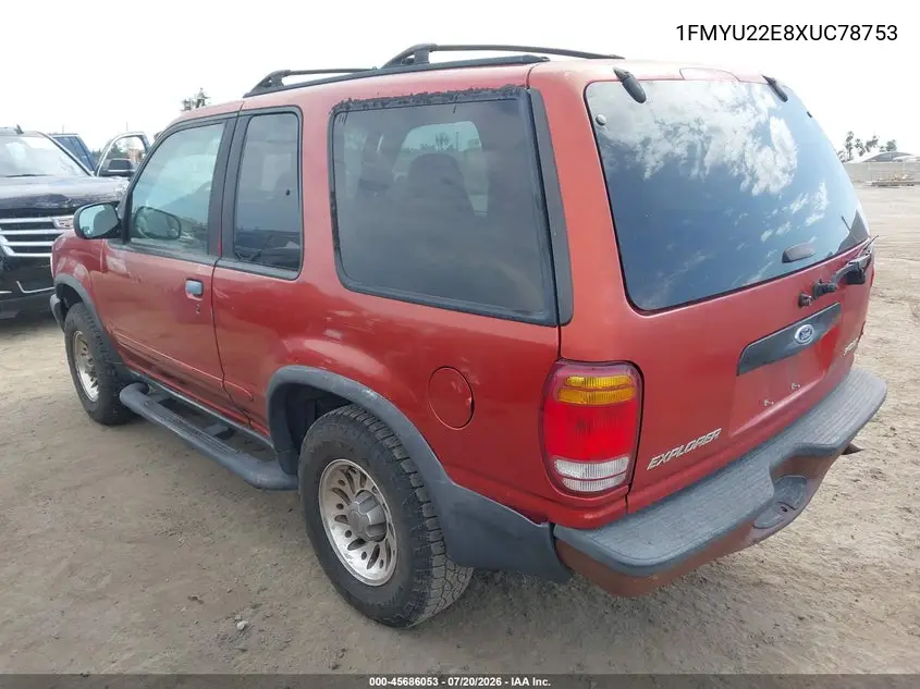 1999 Ford Explorer Sport VIN: 1FMYU22E8XUC78753 Lot: 45686053