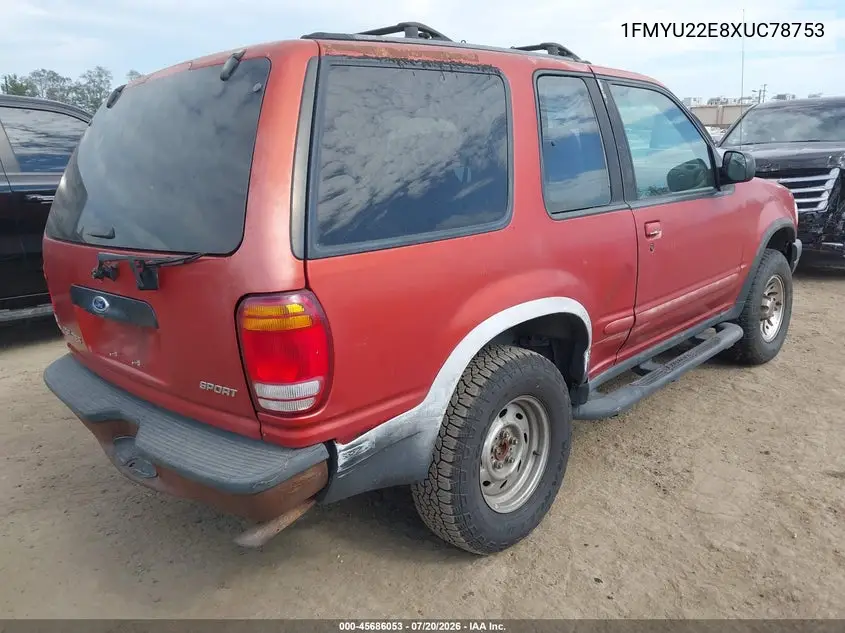 1999 Ford Explorer Sport VIN: 1FMYU22E8XUC78753 Lot: 45686053