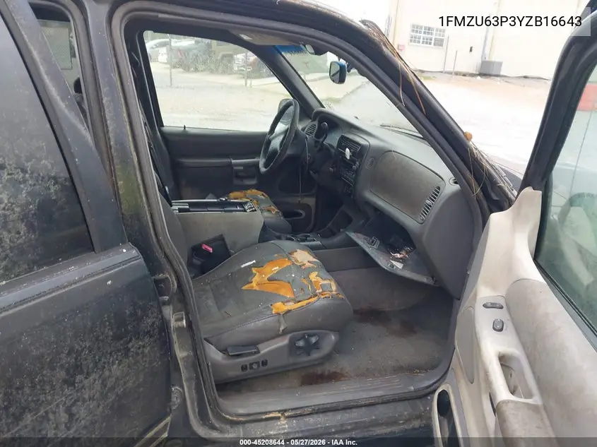 2000 Ford Explorer Xlt VIN: 1FMZU63P3YZB16643 Lot: 45208644
