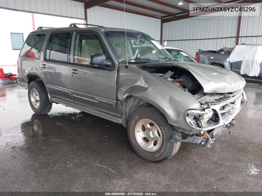 2000 Ford Explorer Xlt VIN: 1FMZU63X6YZC45296 Lot: 45598360