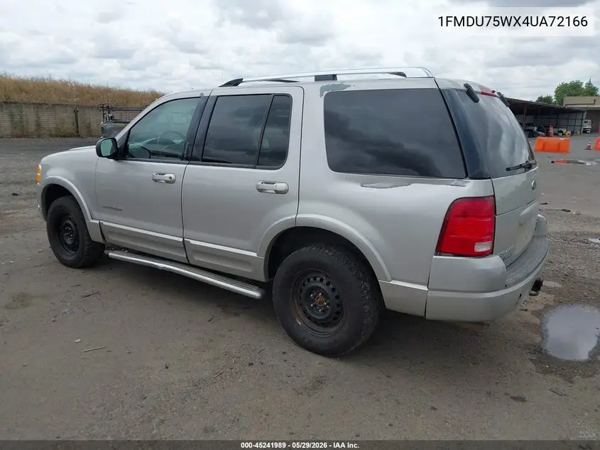 2004 Ford Explorer Limited VIN: 1FMDU75WX4UA72166 Lot: 45241989