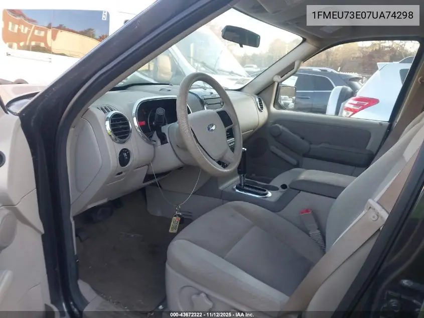 1FMEU73E07UA74298 2007 Ford Explorer Xlt