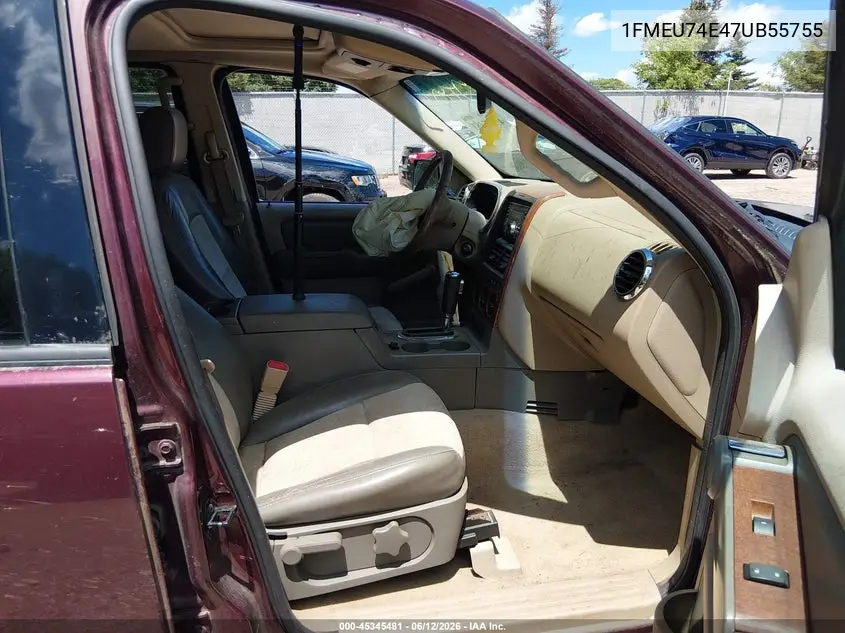 2007 Ford Explorer Eddie Bauer VIN: 1FMEU74E47UB55755 Lot: 45345481