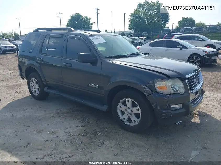 2007 Ford Explorer Xlt VIN: 1FMEU73E37UA41151 Lot: 45359711