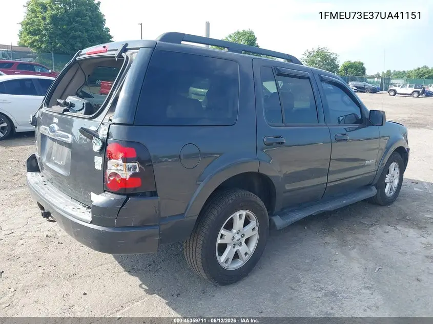 2007 Ford Explorer Xlt VIN: 1FMEU73E37UA41151 Lot: 45359711