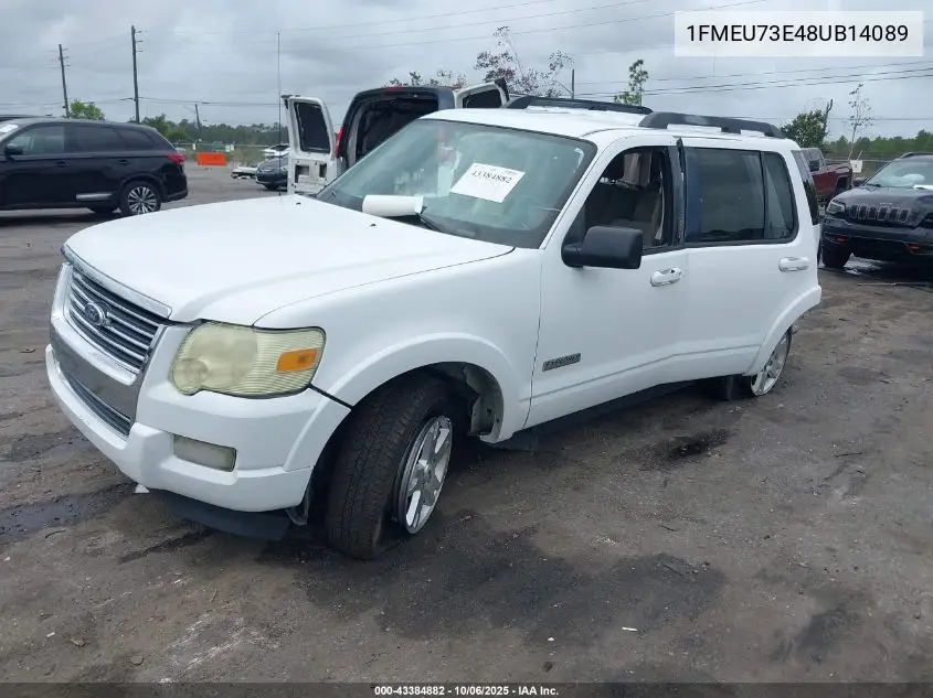 1FMEU73E48UB14089 2008 Ford Explorer Xlt