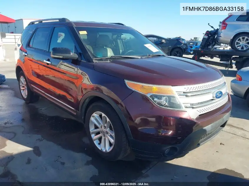 1FMHK7D86BGA33158 2011 Ford Explorer Xlt