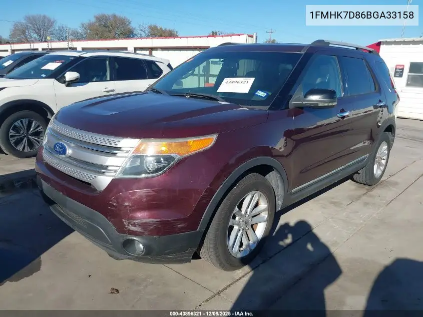 1FMHK7D86BGA33158 2011 Ford Explorer Xlt