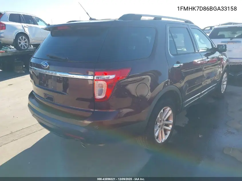 1FMHK7D86BGA33158 2011 Ford Explorer Xlt