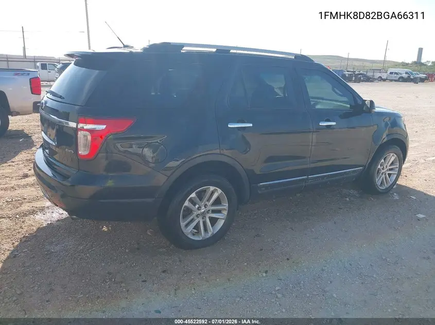 2011 Ford Explorer Xlt VIN: 1FMHK8D82BGA66311 Lot: 45522592