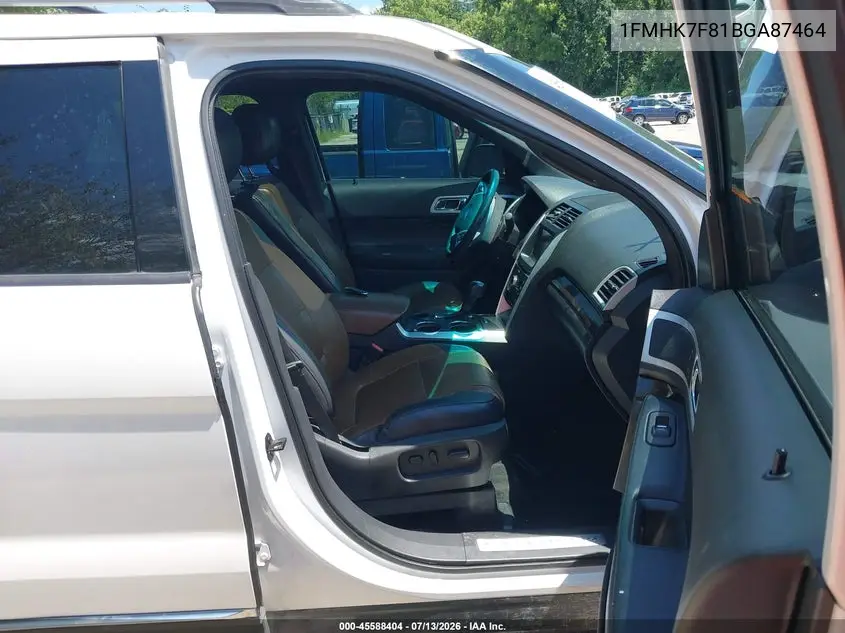 2011 Ford Explorer Limited VIN: 1FMHK7F81BGA87464 Lot: 45588404
