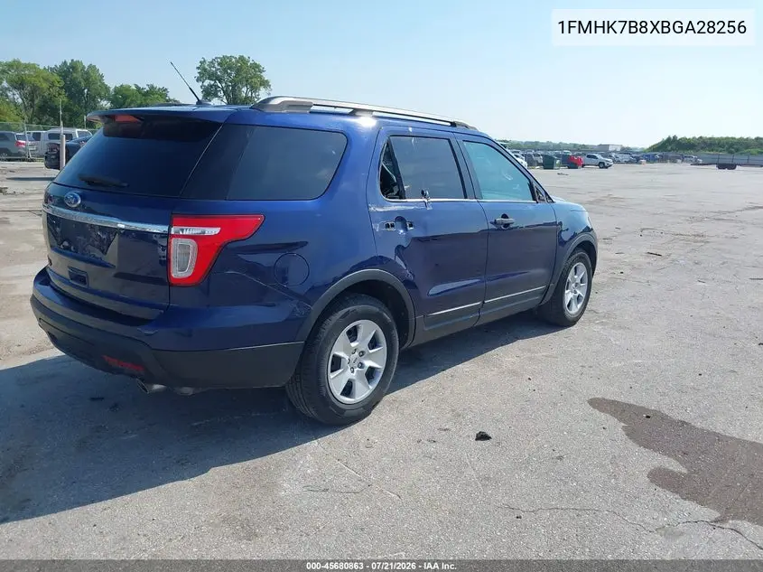 2011 Ford Explorer VIN: 1FMHK7B8XBGA28256 Lot: 45680863