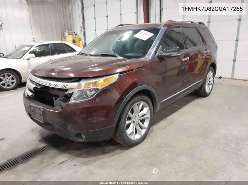 1FMHK7D82CGA17265 2012 Ford Explorer Xlt