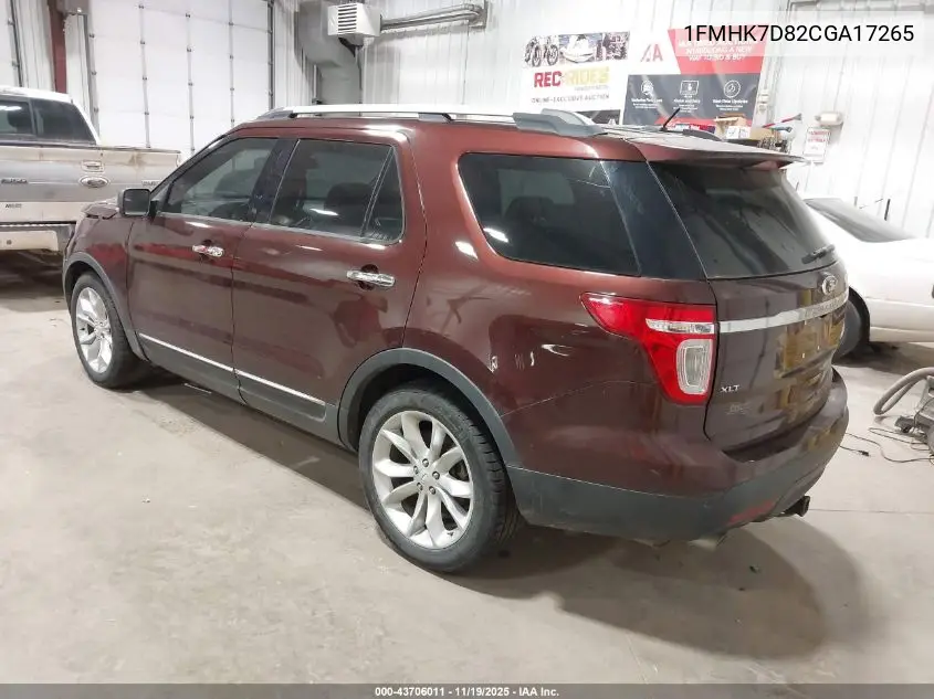 1FMHK7D82CGA17265 2012 Ford Explorer Xlt