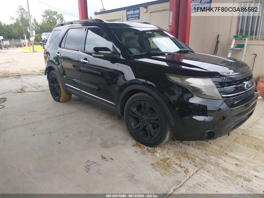 2012 Ford Explorer Limited VIN: 1FMHK7F80CGA86582 Lot: 45375498