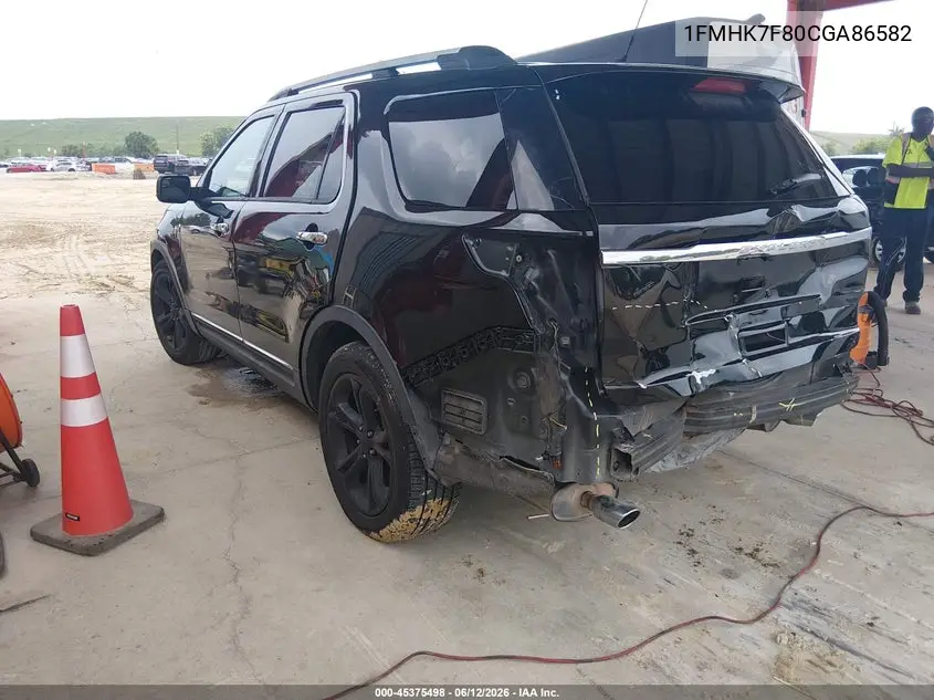 2012 Ford Explorer Limited VIN: 1FMHK7F80CGA86582 Lot: 45375498