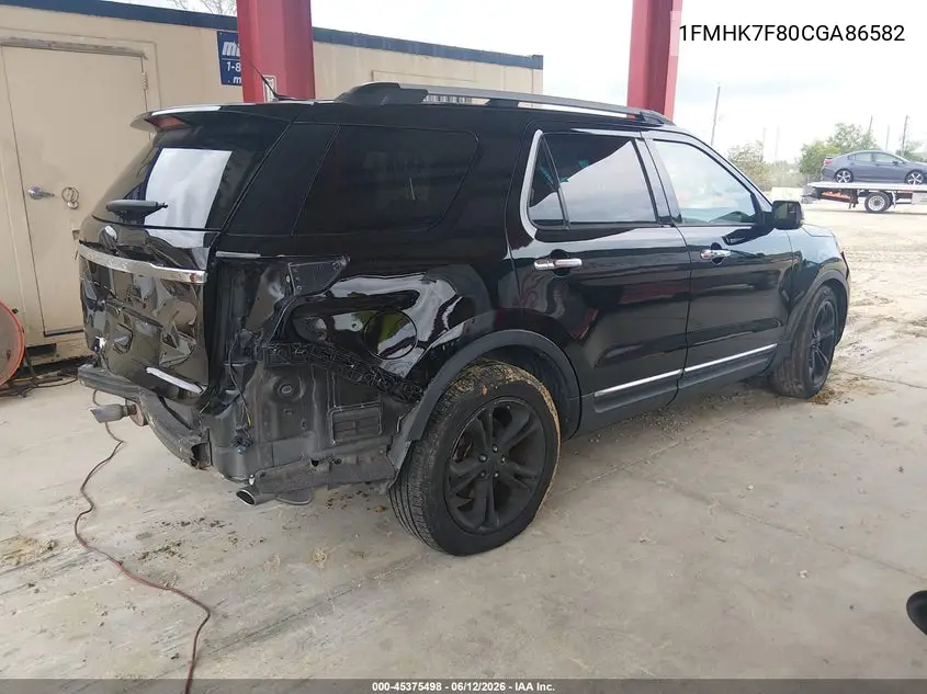 2012 Ford Explorer Limited VIN: 1FMHK7F80CGA86582 Lot: 45375498