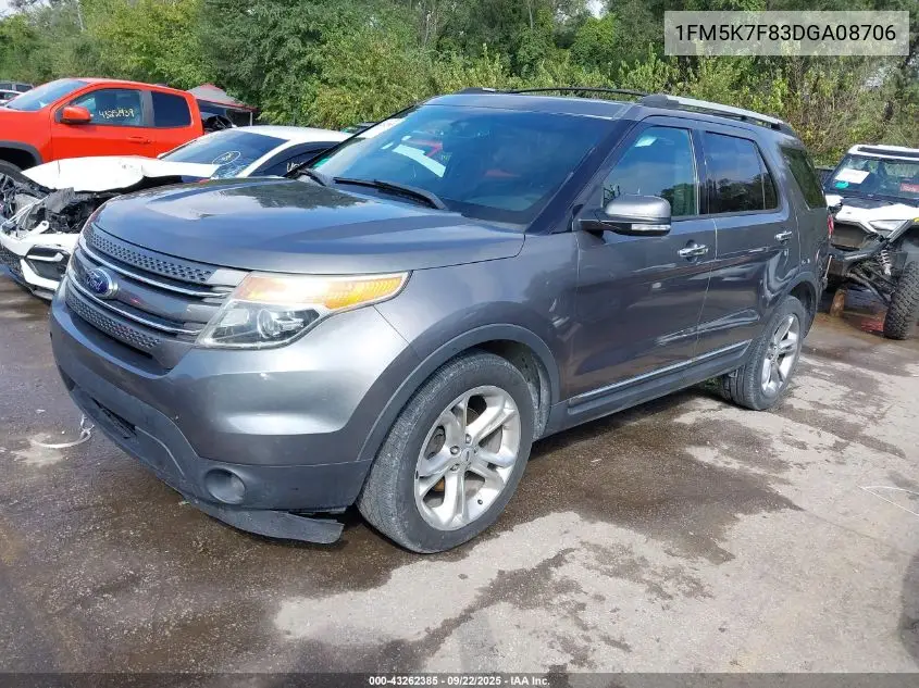 1FM5K7F83DGA08706 2013 Ford Explorer Limited