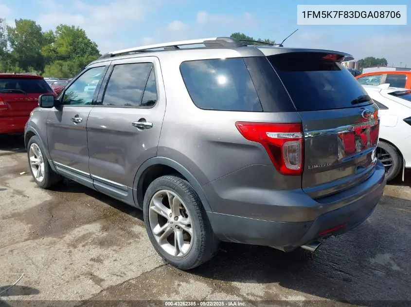 1FM5K7F83DGA08706 2013 Ford Explorer Limited