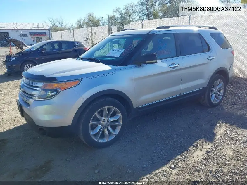 1FM5K8D80DGA37122 2013 Ford Explorer Xlt