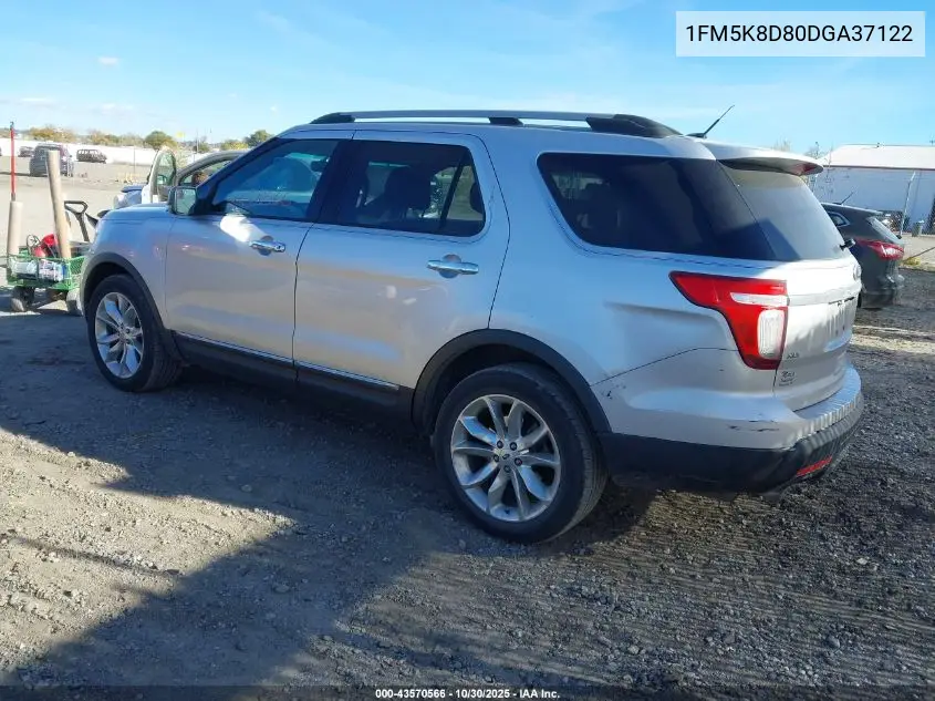 1FM5K8D80DGA37122 2013 Ford Explorer Xlt