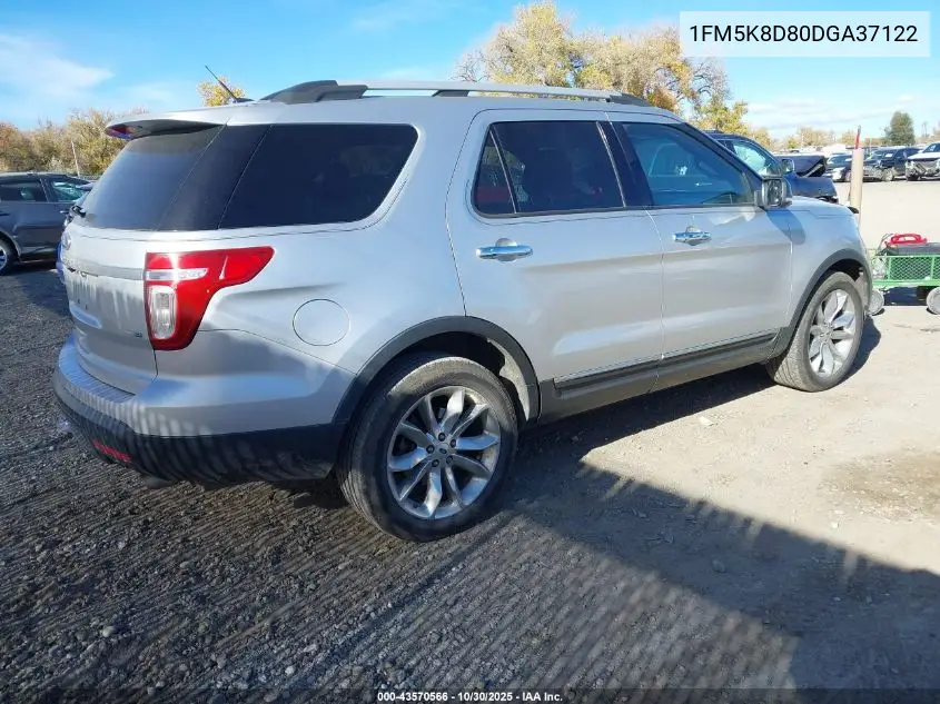 1FM5K8D80DGA37122 2013 Ford Explorer Xlt
