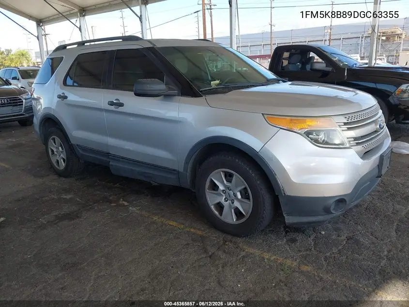 2013 Ford Explorer VIN: 1FM5K8B89DGC63355 Lot: 45365857