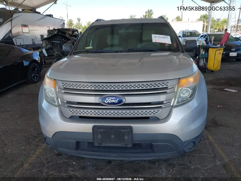 2013 Ford Explorer VIN: 1FM5K8B89DGC63355 Lot: 45365857