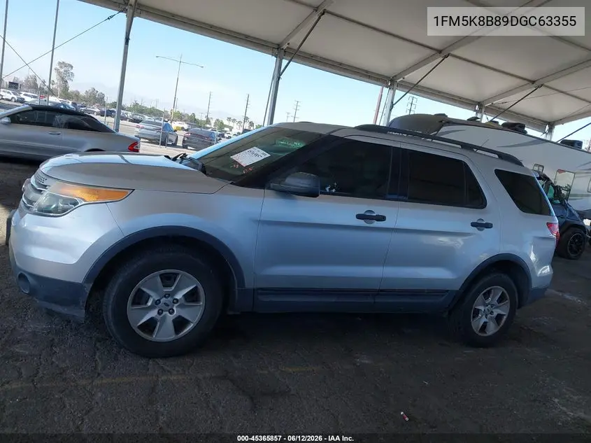 2013 Ford Explorer VIN: 1FM5K8B89DGC63355 Lot: 45365857