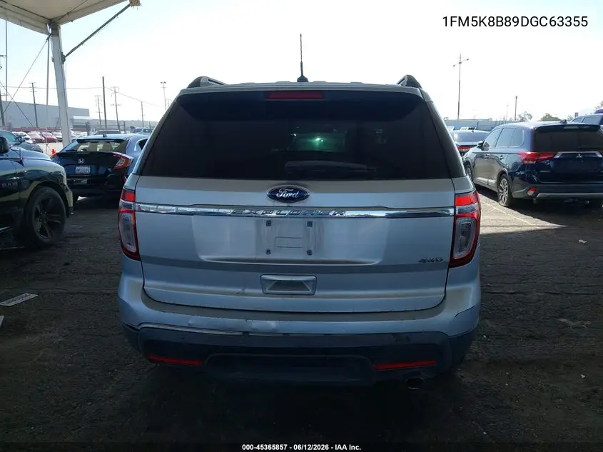 2013 Ford Explorer VIN: 1FM5K8B89DGC63355 Lot: 45365857