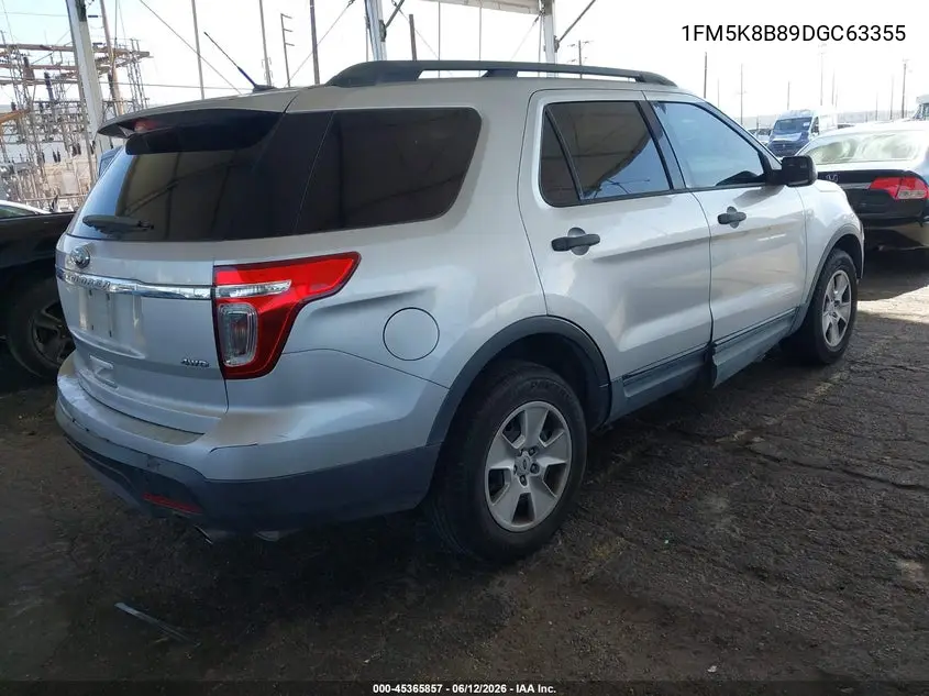 2013 Ford Explorer VIN: 1FM5K8B89DGC63355 Lot: 45365857