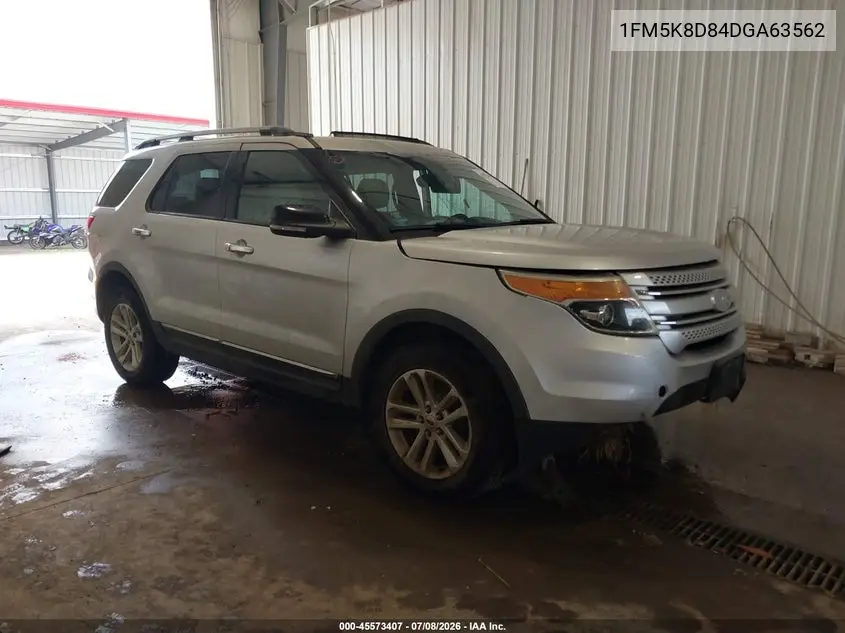 2013 Ford Explorer Xlt VIN: 1FM5K8D84DGA63562 Lot: 45573407