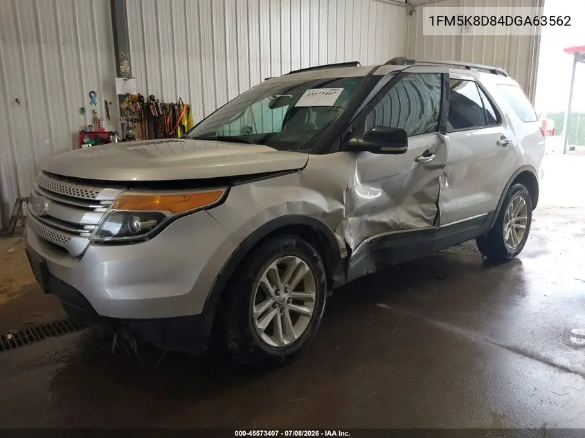 2013 Ford Explorer Xlt VIN: 1FM5K8D84DGA63562 Lot: 45573407