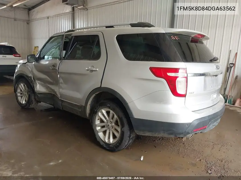 2013 Ford Explorer Xlt VIN: 1FM5K8D84DGA63562 Lot: 45573407