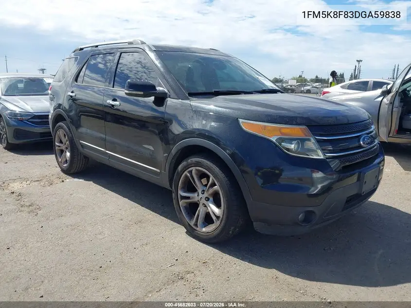 2013 Ford Explorer Limited VIN: 1FM5K8F83DGA59838 Lot: 45682603