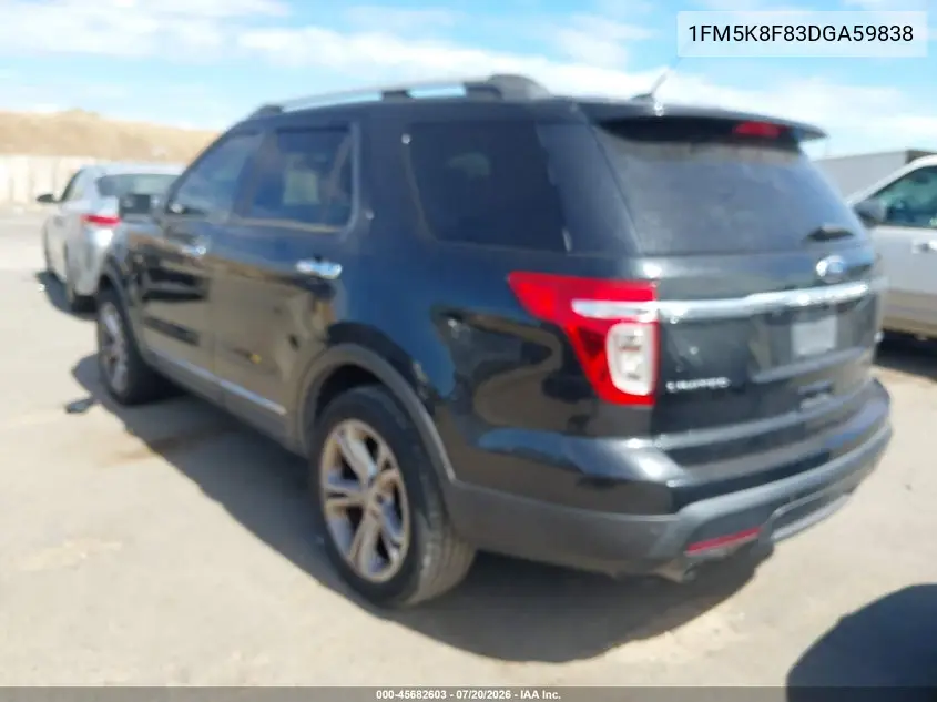 2013 Ford Explorer Limited VIN: 1FM5K8F83DGA59838 Lot: 45682603