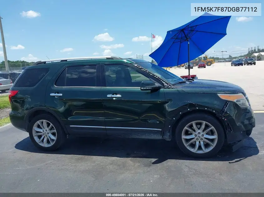 2013 Ford Explorer Limited VIN: 1FM5K7F87DGB77112 Lot: 45684001