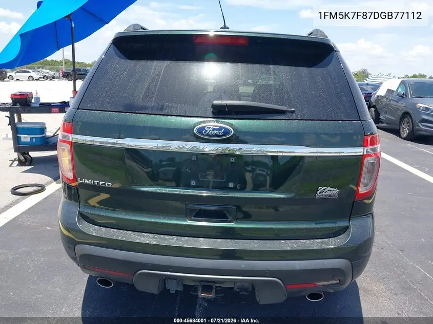 2013 Ford Explorer Limited VIN: 1FM5K7F87DGB77112 Lot: 45684001
