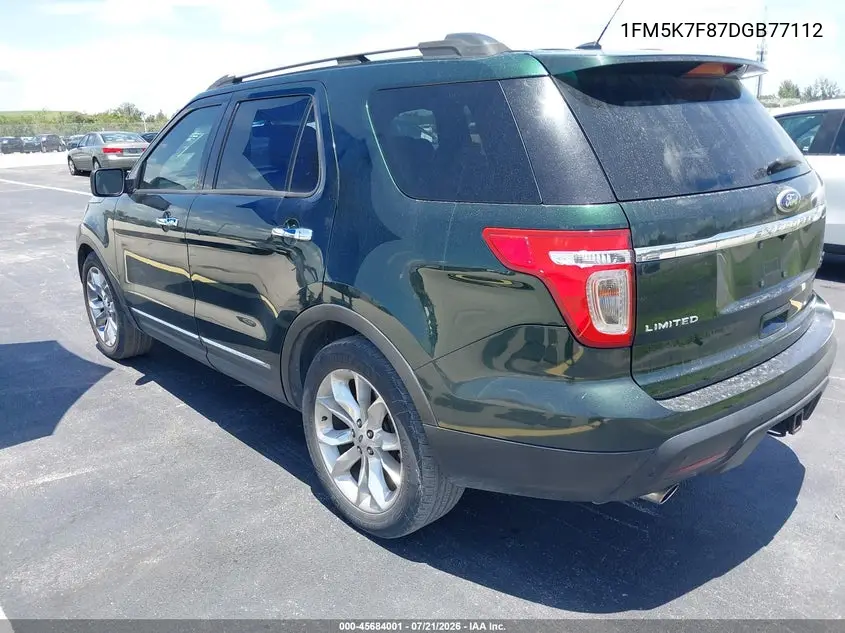 2013 Ford Explorer Limited VIN: 1FM5K7F87DGB77112 Lot: 45684001