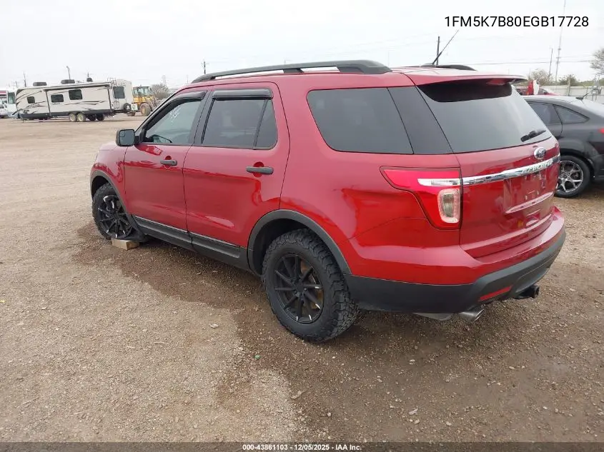 1FM5K7B80EGB17728 2014 Ford Explorer