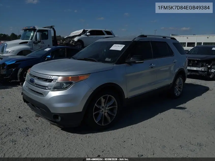 1FM5K7D84EGB49384 2014 Ford Explorer Xlt