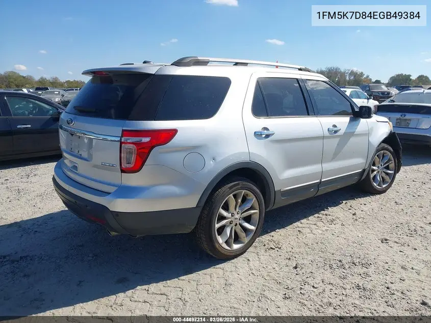1FM5K7D84EGB49384 2014 Ford Explorer Xlt