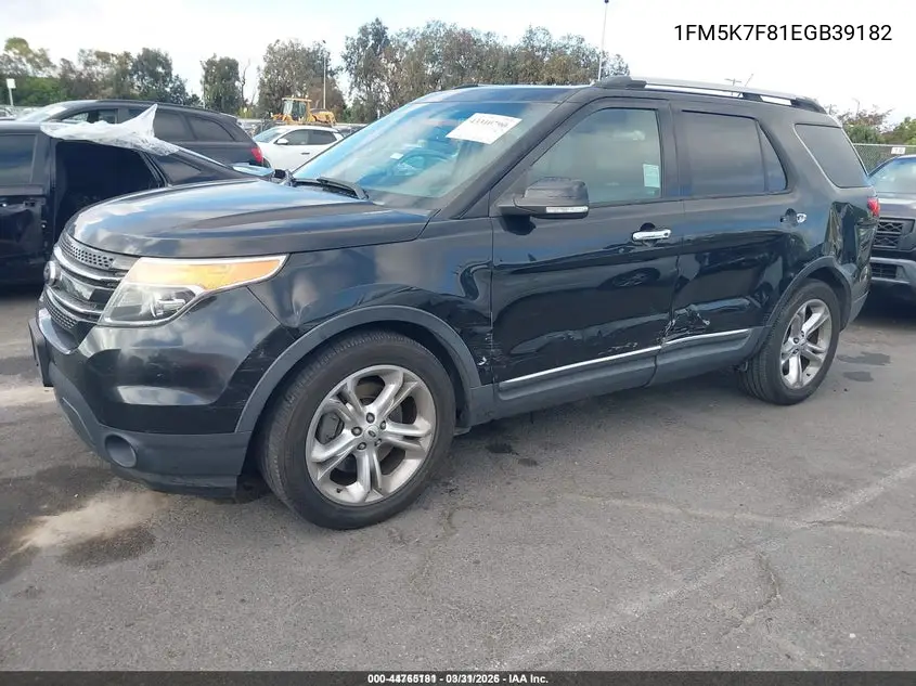 1FM5K7F81EGB39182 2014 Ford Explorer Limited