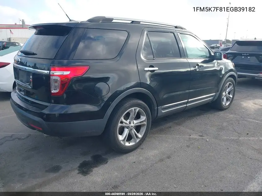 1FM5K7F81EGB39182 2014 Ford Explorer Limited