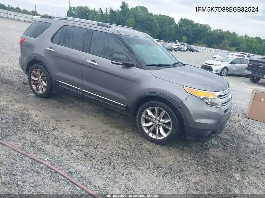 1FM5K7D88EGB32524 2014 Ford Explorer Xlt