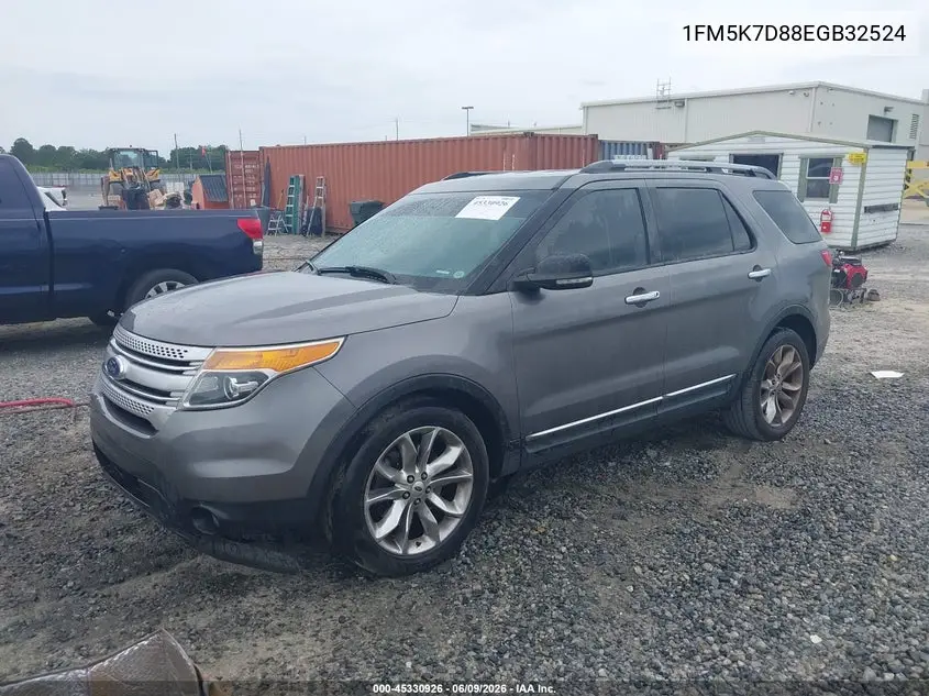 1FM5K7D88EGB32524 2014 Ford Explorer Xlt