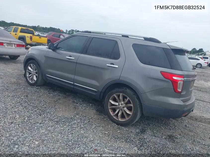 1FM5K7D88EGB32524 2014 Ford Explorer Xlt
