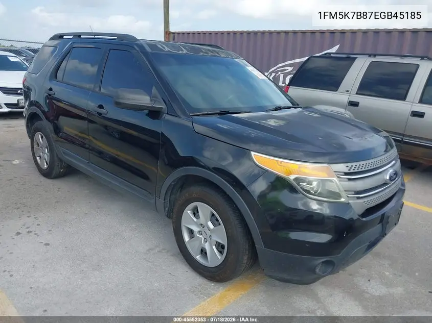 2014 Ford Explorer VIN: 1FM5K7B87EGB45185 Lot: 45552353