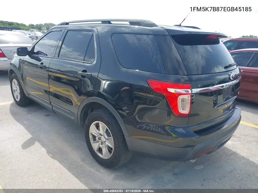 2014 Ford Explorer VIN: 1FM5K7B87EGB45185 Lot: 45552353